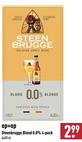 ALDI Steenbrugge Blond 0.0% 4-pack aanbieding