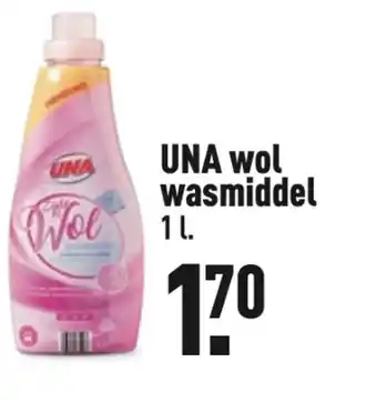 ALDI UNA wol wasmiddel aanbieding