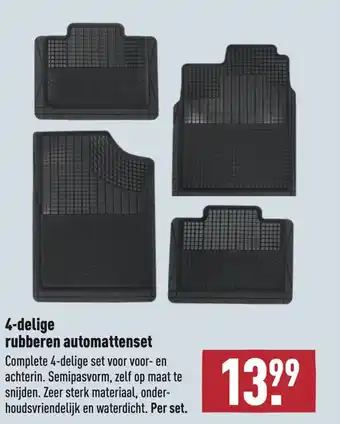 ALDI 4-delige rubberen automattenset aanbieding