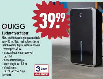 ALDI Quigg Luchtontvochtiger aanbieding