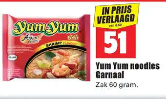 Dirk Yum Yum noodles Garnaal aanbieding