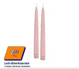 Action Led-dinerkaarsen aanbieding