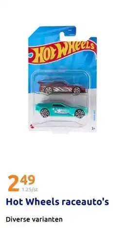 Action Hot Wheels raceauto's aanbieding