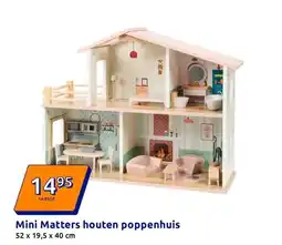 Action Mini Matters houten poppenhuis aanbieding