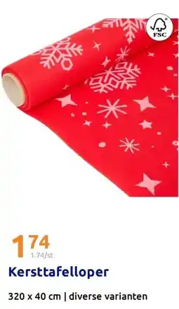 Action Kersttafelloper aanbieding