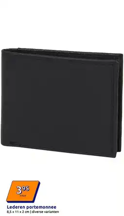 Action Lederen portemonnee aanbieding