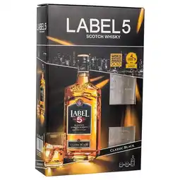Dirck 3 Label 5 Whisky Met 2 glazen 70 cl aanbieding