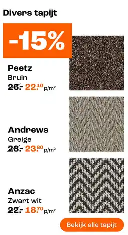 Kwantum Divers tapijt aanbieding