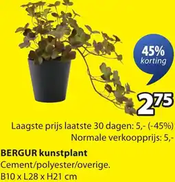 Jysk Bergur kunstplant aanbieding