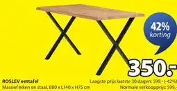 Jysk Roslev eettafel aanbieding