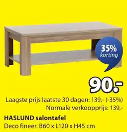 Jysk Haslund salontafel aanbieding