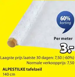 Jysk Alpestilke tafelzeil aanbieding