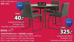 Jysk Royal oak Marstrand tafel aanbieding