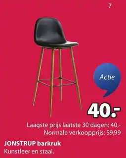 Jysk Jonstrup barkruk aanbieding