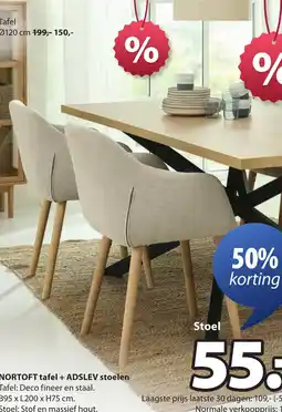 Jysk Adslev stoelen aanbieding