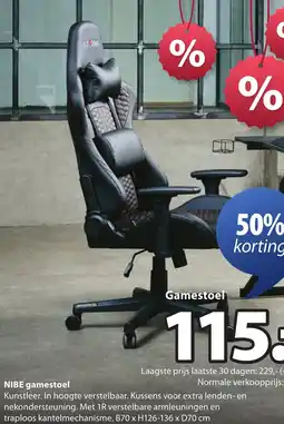 Jysk NIBE gamestoel aanbieding