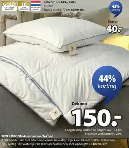 Jysk Texel droom 4-seizoenen dekbed aanbieding