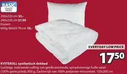 Jysk Kvitekoll synthetisch dekbed aanbieding