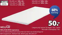 Jysk Wellpur frya topmatras aanbieding