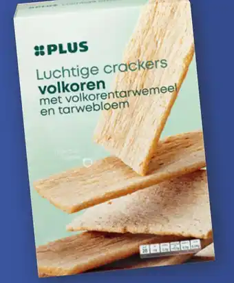 PLUS PLUS Luchtige crackers volkoren aanbieding