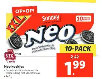 Lidl Neo koekjes aanbieding