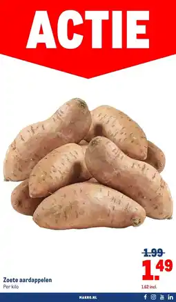 Makro Zoete aardappelen aanbieding