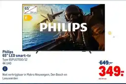 Makro Philips 65 LED smart-tv aanbieding