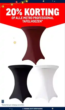 Makro ALLE METRO PROFESSIONAL TAFELHOEZEN aanbieding