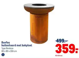 Makro Bonfeu buitenhaard met bakplaat aanbieding