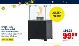 Makro Green Flame outdoor pellet terrasverwarmer aanbieding