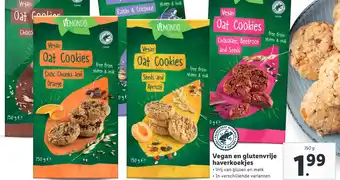 Lidl Vegan en glutenvrije haverkoekjes aanbieding