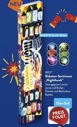 ALDI Weco Raketen Sortiment Nighthawk aanbieding