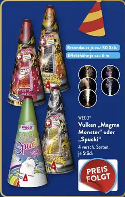 ALDI Weco Vulkan Magma Monster oder Spucki aanbieding