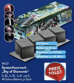 ALDI Weco Systemfeuerwerk Sky of Diamonds aanbieding
