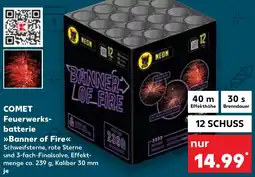 Kaufland DE Comet Feuerwerksbatterie Banner of Fire aanbieding