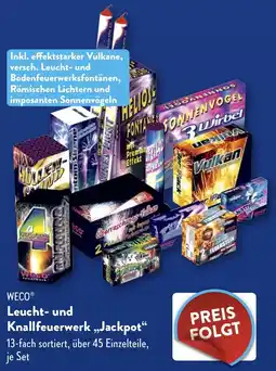 ALDI Weco Leucht und Knallfeuerwerk Jackpot aanbieding