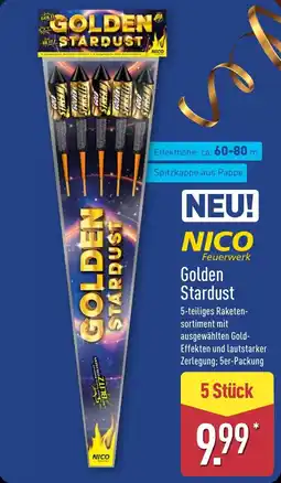 ALDI Nico Feuerwerk Golden Stardust aanbieding