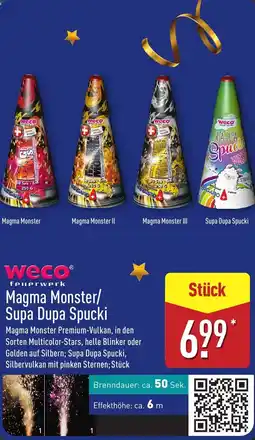 ALDI Weco Feuerwerk Magma Monster / Supa Dupa Spucki aanbieding