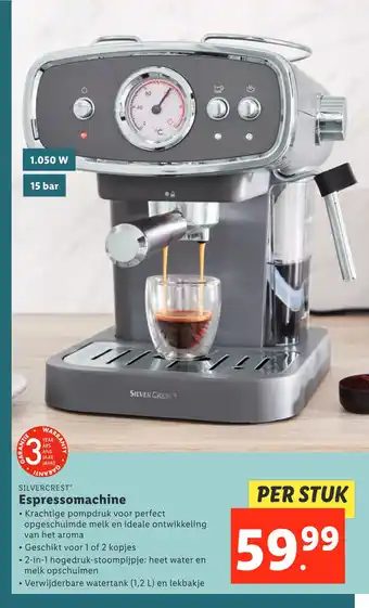 Lidl Silvercrest Espressomachine aanbieding
