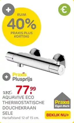 Praxis Aquavive eco thermostatische douchekraan sele aanbieding
