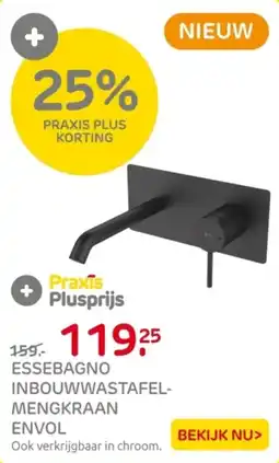 Praxis Essebagno inbouwwastafel-mengkraan envol aanbieding