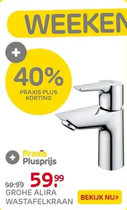Praxis Grohe alira wastafelkraan aanbieding