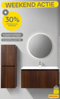Praxis Op Aquazuro badkamermeubel serie Napoli aanbieding