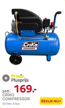 Praxis Criko compressor aanbieding