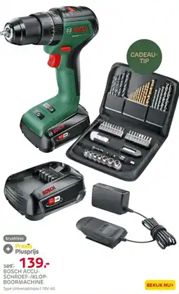Praxis Bosch accu-schroef-/klopboormachine aanbieding