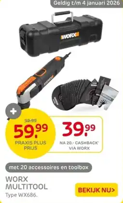 Praxis Worx multitool aanbieding