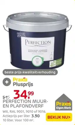 Praxis Perfection muur en plafondverf aanbieding