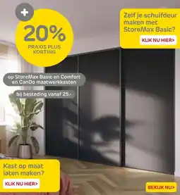 Praxis Op StoreMax Basic en Comfort en CanDo maatwerkkasten aanbieding