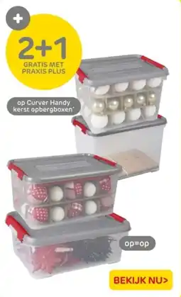 Praxis Op Curver Handy kerst opbergboxen aanbieding