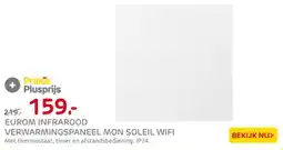 Praxis Eurom infrarood verwarmingspaneel mon soleil wifi aanbieding